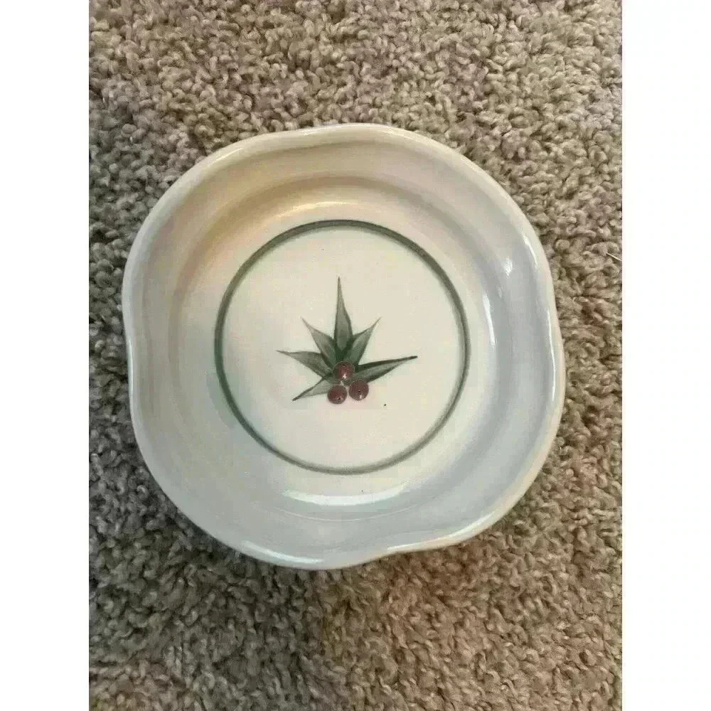 Vintage Handmade Bowl | Berry Design Signed by Artist